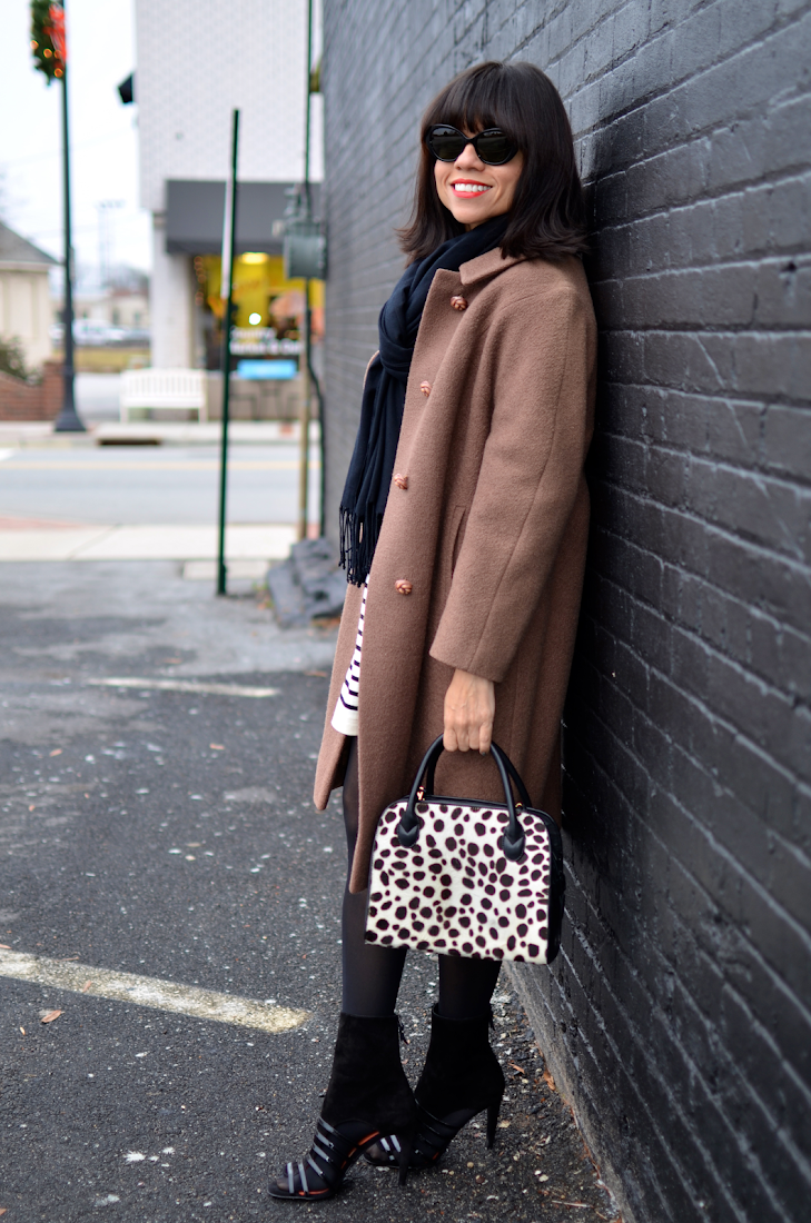 CAMEL COAT BOOTIE SANDAL