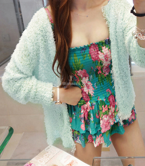 Textured Fringed Cardigan