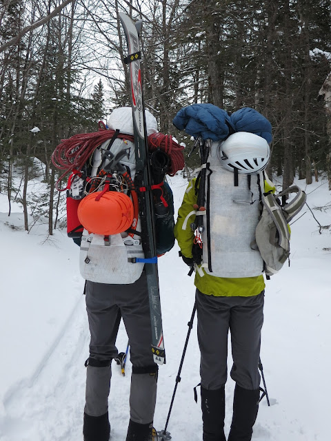 Skiing and ice climbing in Maine