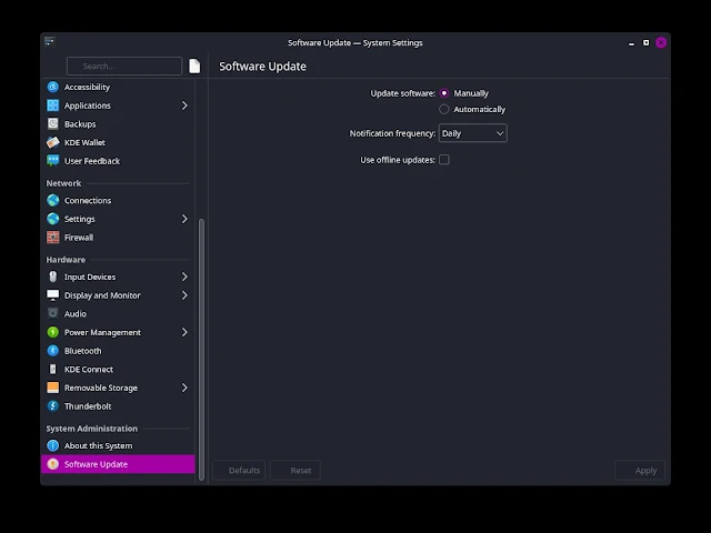 Update Kali Linux software Using the Graphical User Interface