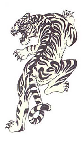 climbing tiger tattoos