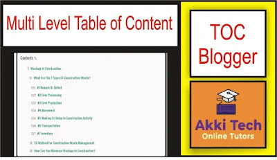 Multi Level Table of Content in blogger