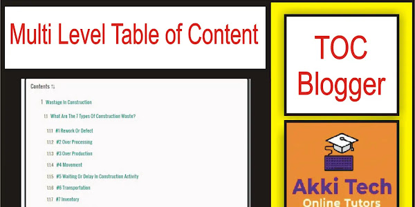 How to Add “Multi Level Table of Content” in Blogger?