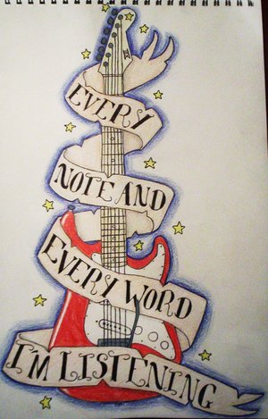 guitar tattoos designs