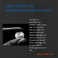Do you know your value? Appraisers decide how much something is worthy by comparing it to what others have been willing to pay for it. Well in this article you will be reminded that you have been bought with a great price. 