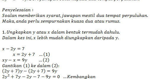 Contoh Soalan Matematik Tambahan - Malacca e