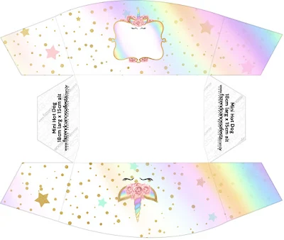 Unicorn and Rainbow: Free Printable Boxes. 