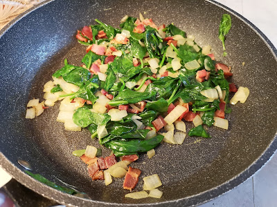 Sauteed spinach, onion and bacon