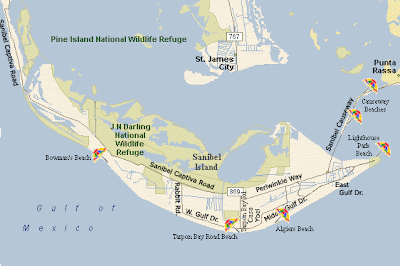 Sanibel Island Beach Map