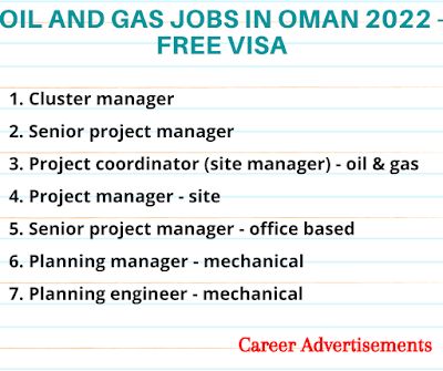 Oil and Gas Jobs in Oman 2022 - Free visa