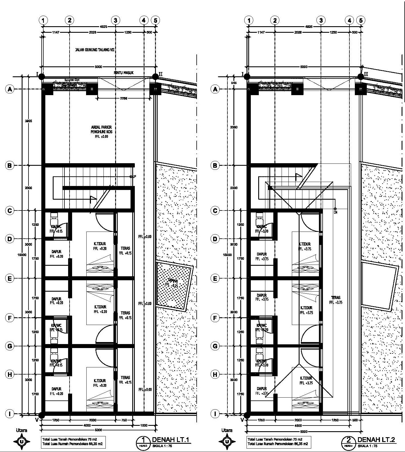 Rumah Kost Modern Minimalis Jln. Gunung Talang - Denpasar 