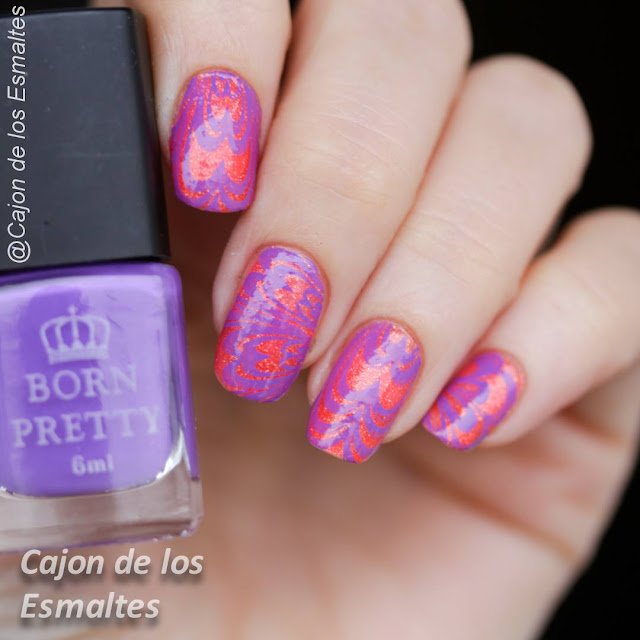 Uñas de Halloween - Violeta y naranja 