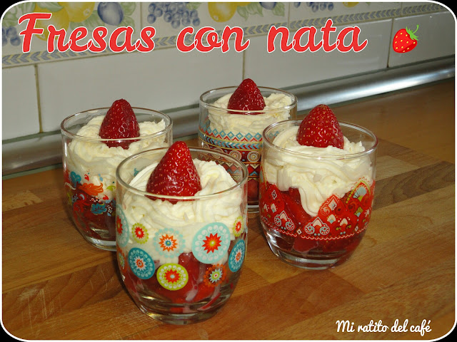 Fresas con  nata