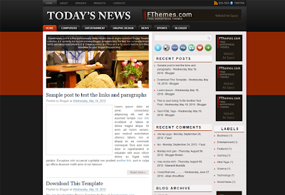 Today’s News Blogger Template
