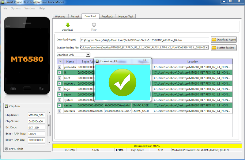 Nony R17 Pro MT6580 rom flashtool ok