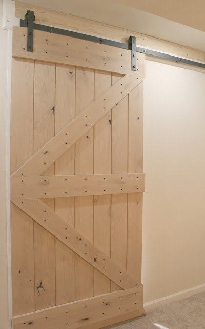 Pacific Entries rustic knotty alder barn door Hello Lovely Studio