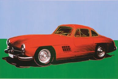 warhol, cars, mercedes 300 sl