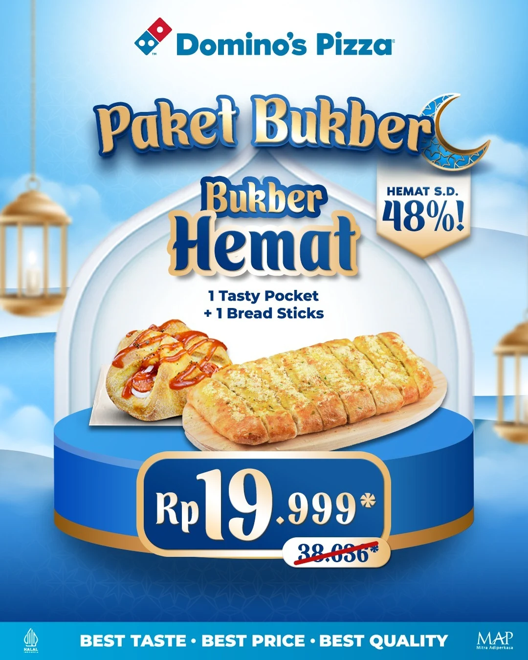 Promo DOMINOS PIZZA BUKBER - Harga Paket mulai Rp. 19RIBUAN