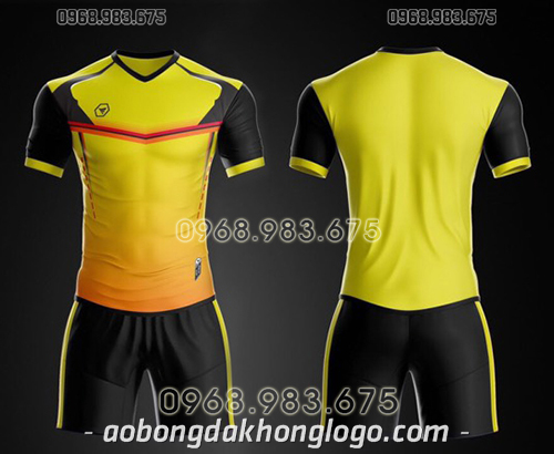 Áo bóng đá ko logo TA Ste màu vàng