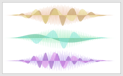 Multiple wave image that was made with Processing.