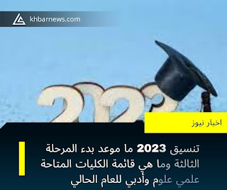 تنسيق 2023 ما موعد بدء المرحلة الثالثة وما هي قائمة الكليات المتاحة علمي علوم وأدبي للعام الحالي