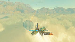 flying with the hover bike above the sandstorm