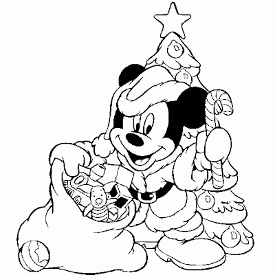 Coloring Pages Christmas Disney 