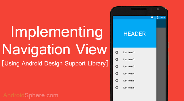 How To Implement Navigation View Using Android Design Library