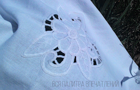 Rishelie hand embroidery Palette of impression blog Ручная вышивка ришелье Блог Вся палитра впечатлений 