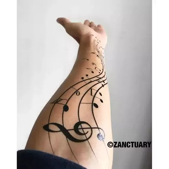 Men Guitar Music Inner Forearm Simple Tattoos Tattoos For Guys