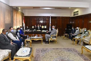 محافظ قنا يستقبل السفير الهولندي ومدير مكتب برنامج الغذاء العالمي بمصر