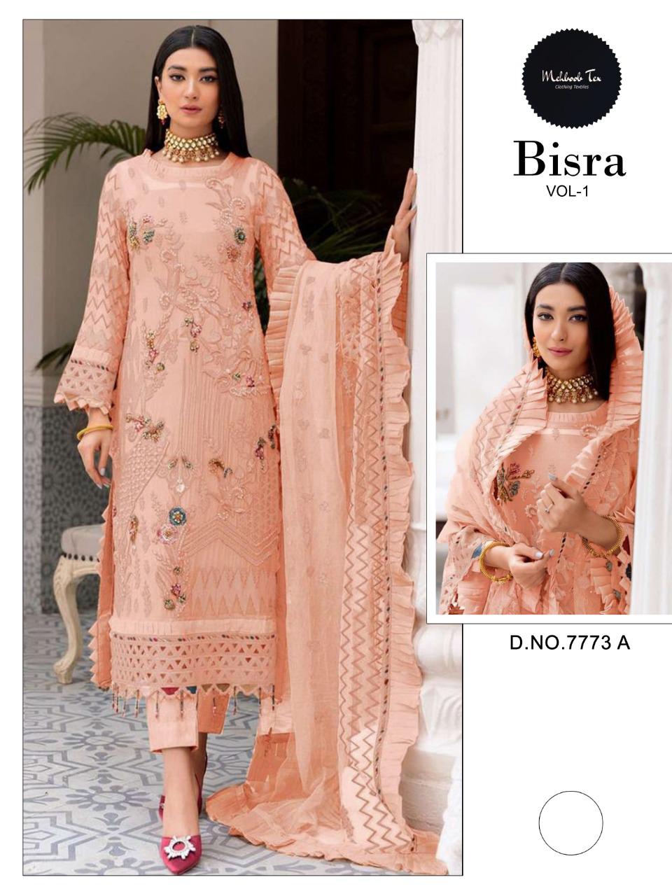 Bisra Vol 1 Mehboob Tex Pakistani Salwar Suits Manufacturer Wholesaler