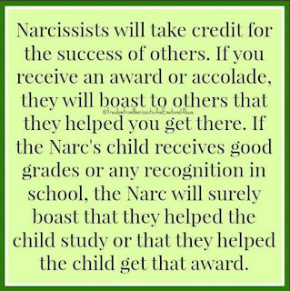 Narcissists steal credit