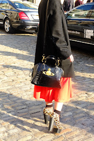 lfw orange skirt spring trend