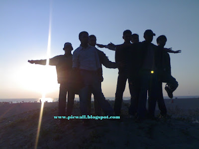 Sun in the beach of Cox's Bazar,Bangladesh