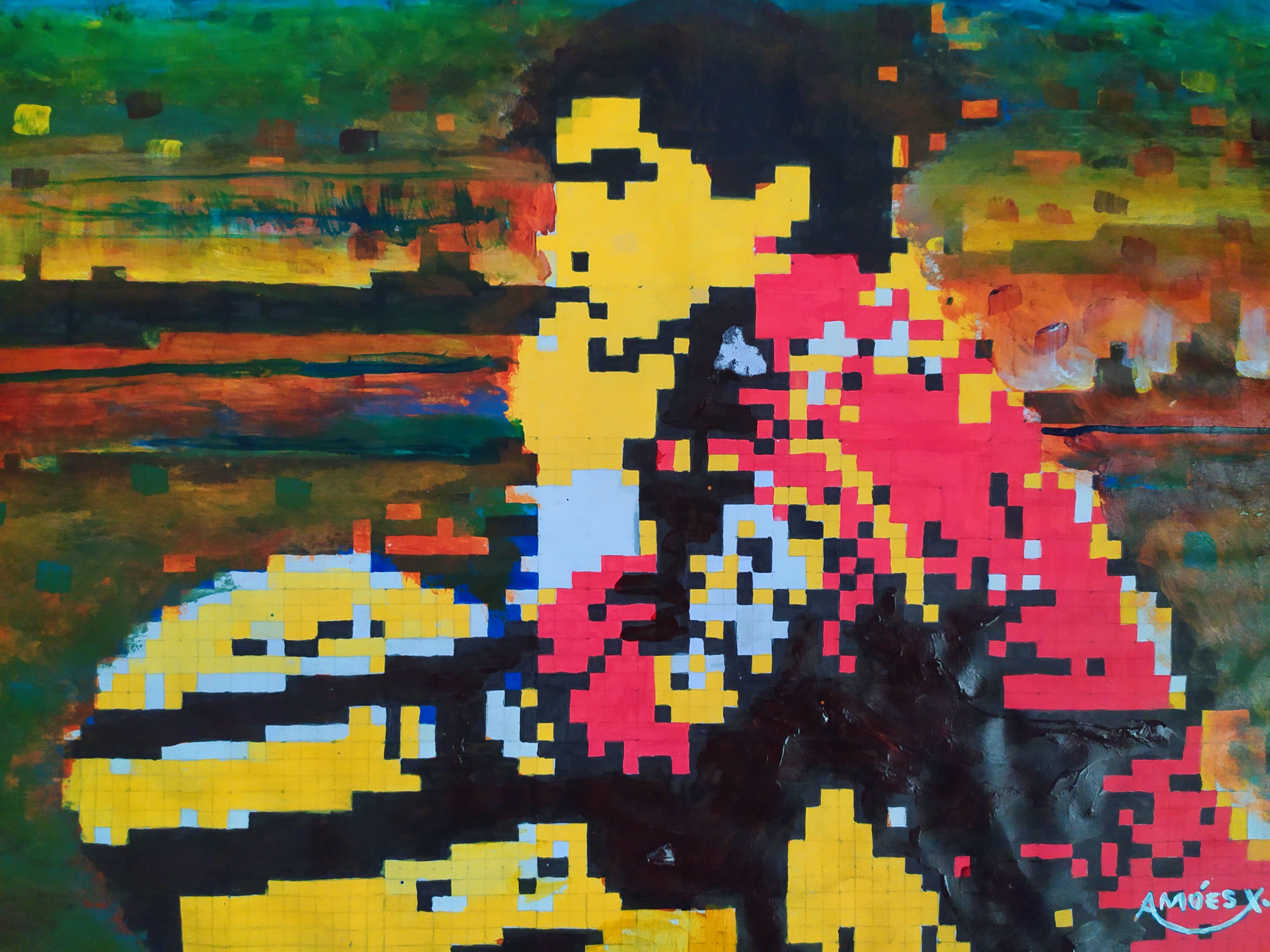 Ayrton Senna - pintura de Amóes Xavier