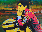 Ayrton Senna - pintura de Amóes Xavier