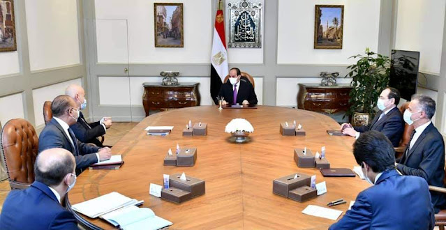 الرئيس السيسي يتابع نشاط شركة إيني الإيطالية في مجال التنقيب والإنتاج بقطاع الغاز والبترول في مصر