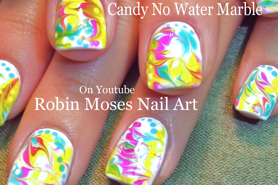  Nail Art: Marble Nails with No Water Needed! quot;no water marble nails