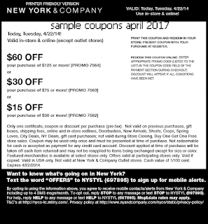 New York And Company coupons april