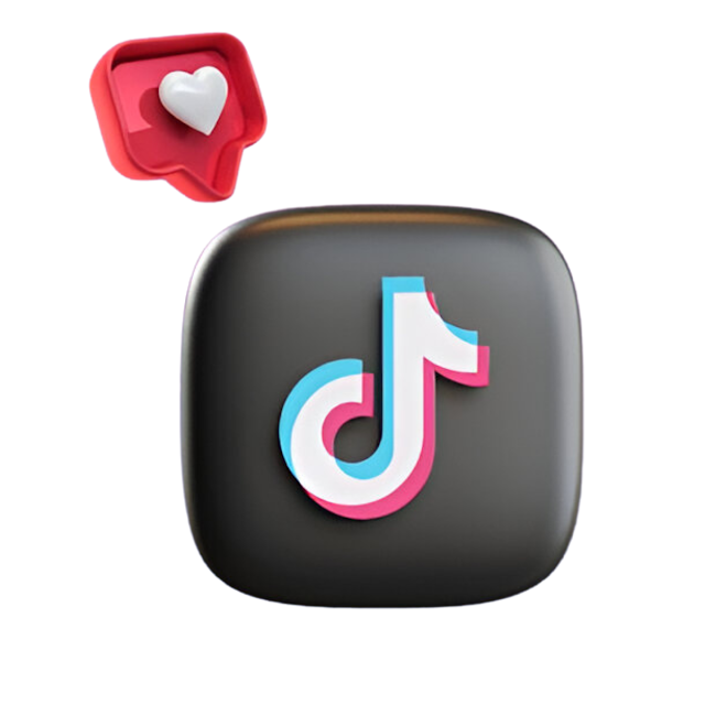 Logo TikTok 3D PNG Transparan