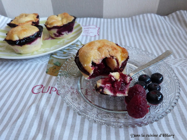 Mini-pies aux framboises et myrtilles