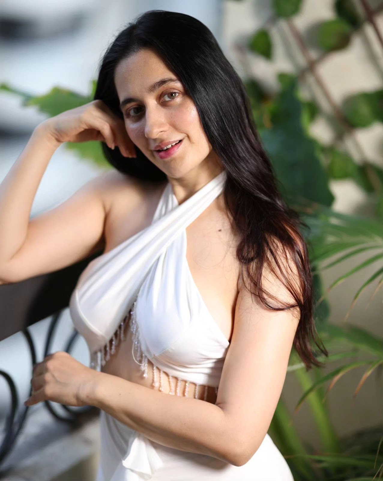 Sanjeeda Shaikh white oufit hot actress