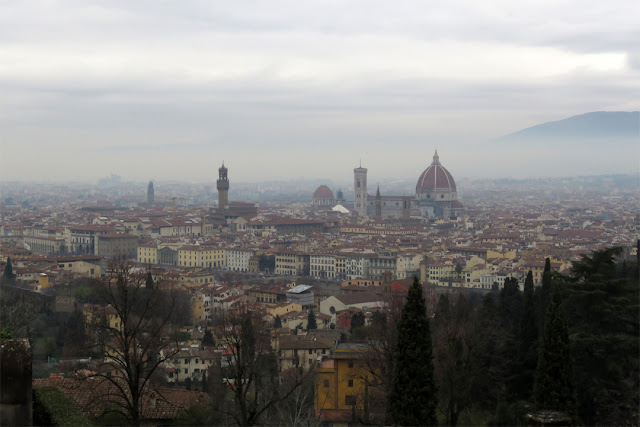 A foggy view of Florence from Piazzale Michelangelo, Florence