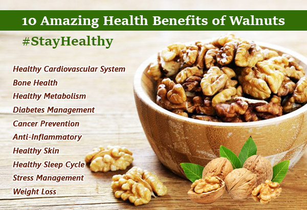 10 Amazing Health Benefits of Walnuts #StayHealthy