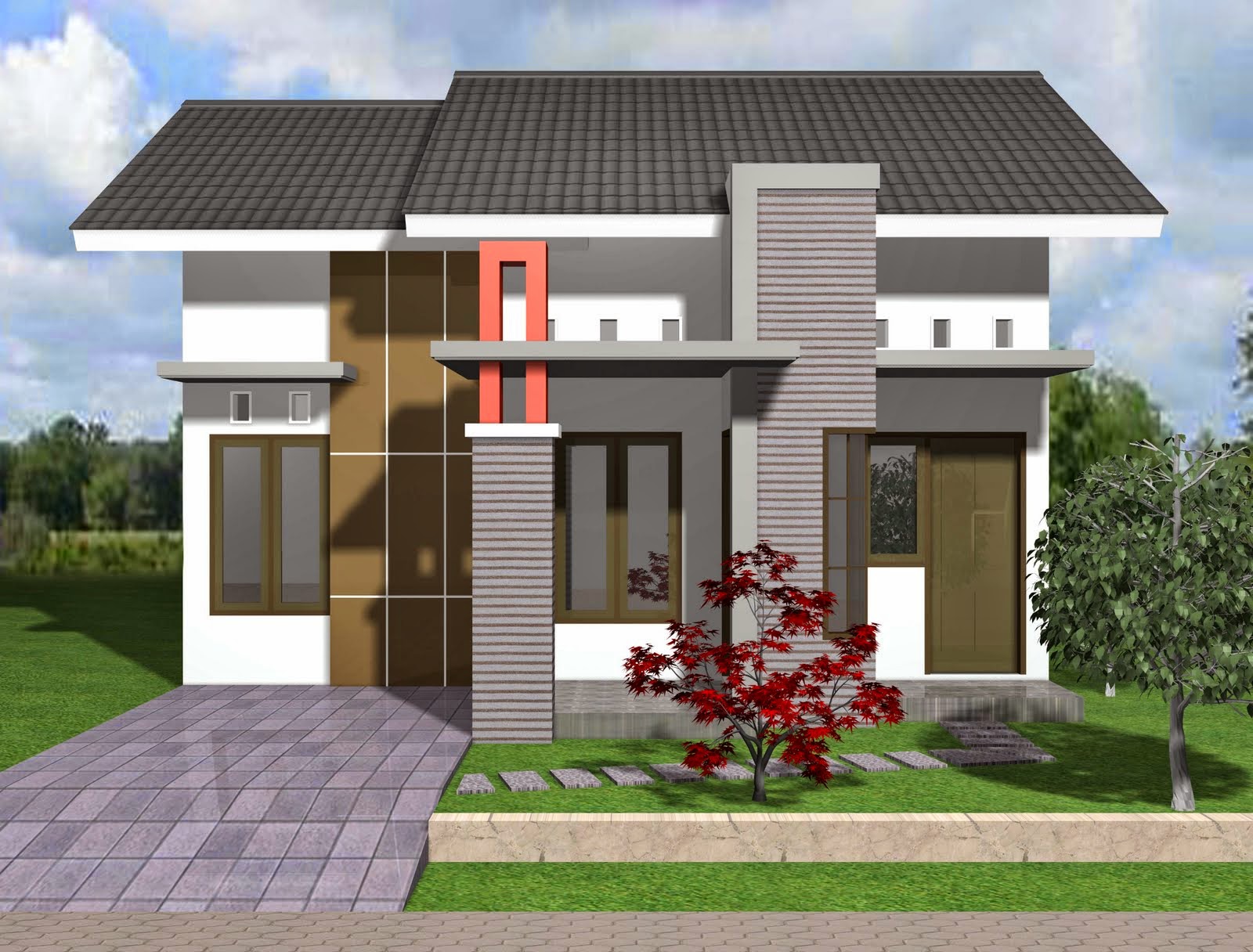 Gambar Desain  Rumah Sederhana Modern Berbagai Type  21 