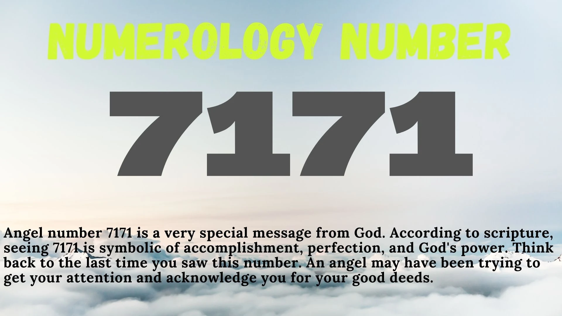 Numerology The Meaning Of Angel Number 7171