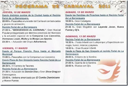 PROGRAMACARNAVALTELDE2011