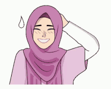 7 Gambar  Kartun Muslimah Senyum Lucu Gambar  Animasi  GIF 