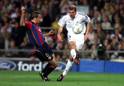 Zidane scored against Barcelona at Camp Nou